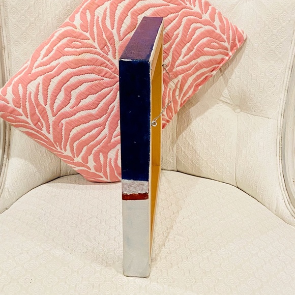 D6-Original Oil on Gallery Frame Canvas Snowman Painting - Picture 5 of 8